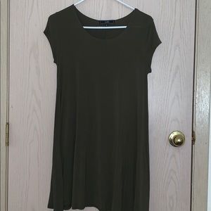 Flowy dark green dress